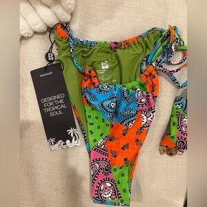Blackbough tropical bandana print bikini bottom only never worn with tags
